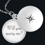 Will you marry me? locket necklace<br><div class="desc">Will you marry me?  It's THE question!  Is there anyone who never once wanted to hear that question?   Add a little class to that special moment with this necklace.  Customizable.  By Sharon Lee Hudson.</div>