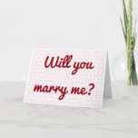 [ Thumbnail: "Will You Marry Me?" + Lots of Small Heart Shapes Card ]