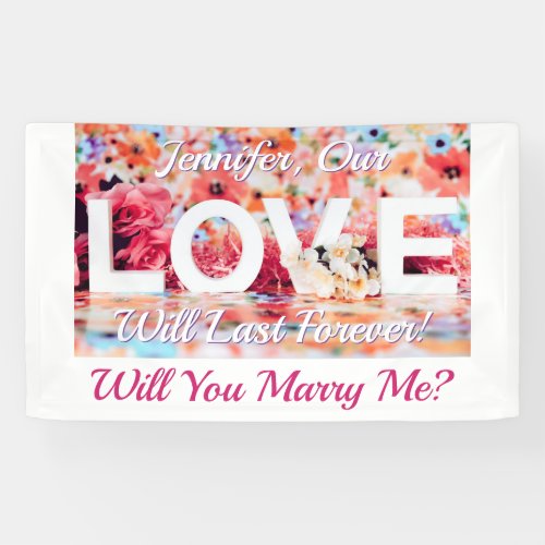 Will You Marry Me Love Photo Name  Messages Banner