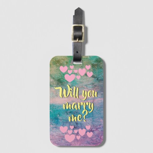 Will you marry me luggage tag by dalDesignNZ