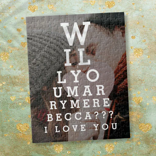 Will You Marry Me Marriage Photo Optician Chart Jigsaw Puzzle