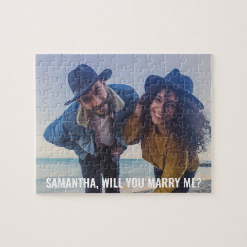 Will You Marry Me Marriage Proposal Couples Photo Jigsaw Puzzle