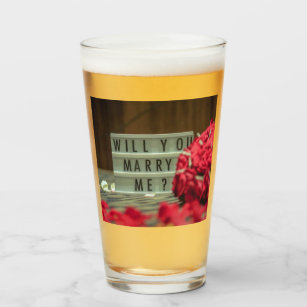 Will You Marry Me? Marriage Proposal Glass