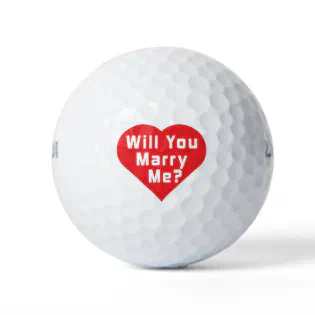 Will You Marry Me? Marriage Proposal Golf Balls