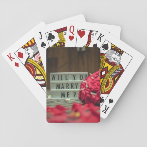 Will You Marry Me Marriage Proposal Playing Cards