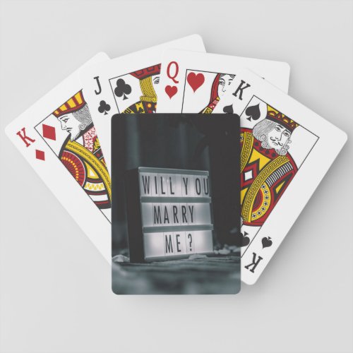 Will You Marry Me  Marriage Proposal Romantic Poker Cards