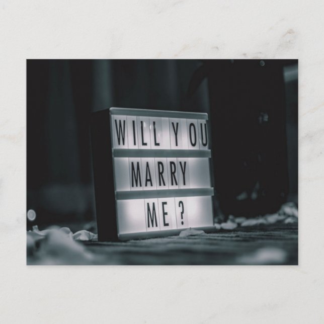 Will You Marry Me?  Marriage Proposal Romantic Postcard (Front)