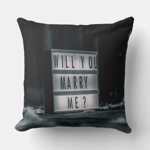 Will You Marry Me  Marriage Proposal Romantic Throw Pillow