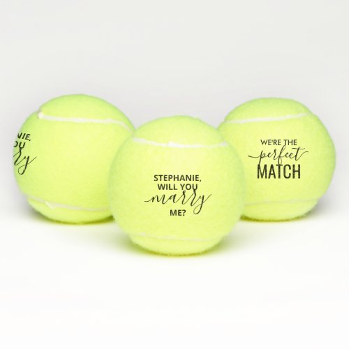 Will You Marry Me Marriage Proposal Tennis Balls