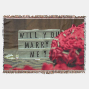 Will You Marry Me? Marriage Proposal Throw Blanket