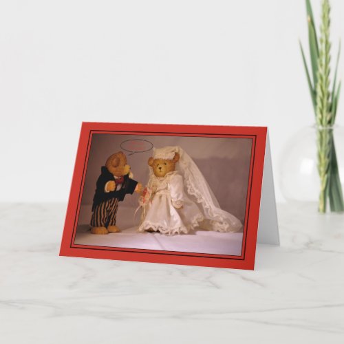Will you marry me Marriage proposal Wedding bear Card