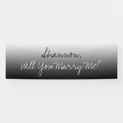 Will you Marry Me  Ombre Banner