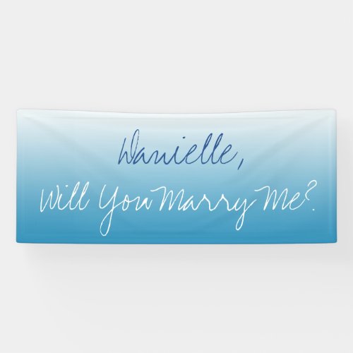 Will you Marry Me  Ombre Banner