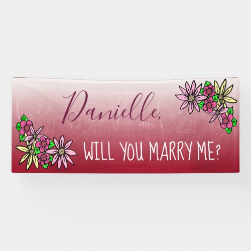 Will you Marry Me  Ombre Banner