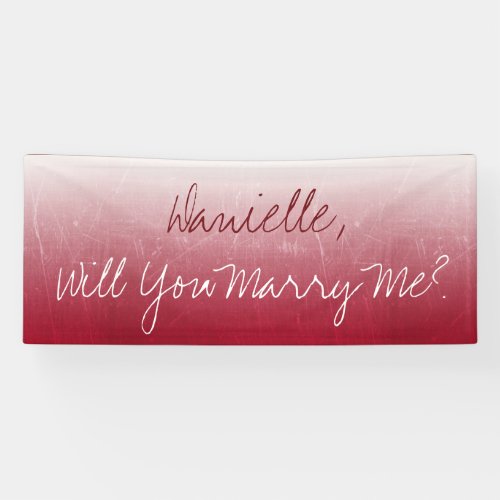 Will you Marry Me  Ombre Banner