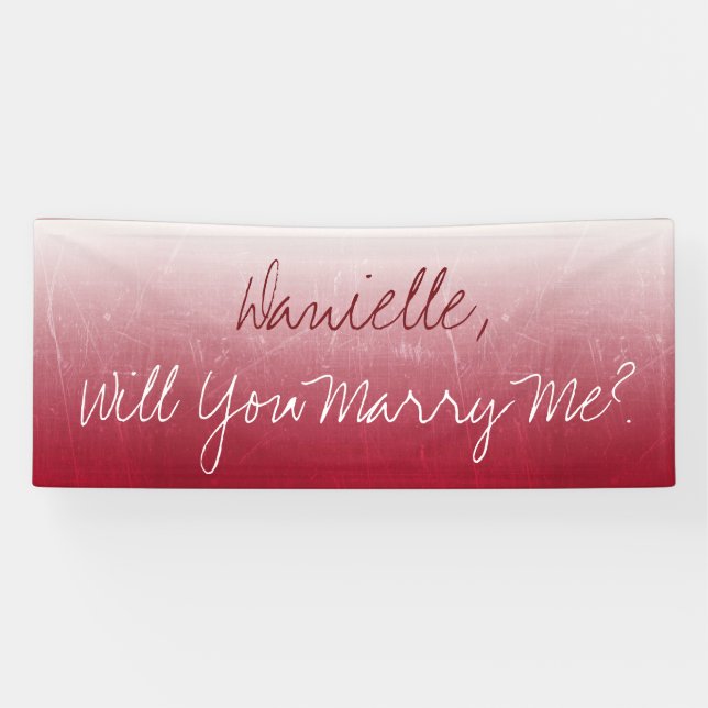 Will you Marry Me,  Ombre Banner (Horizontal)