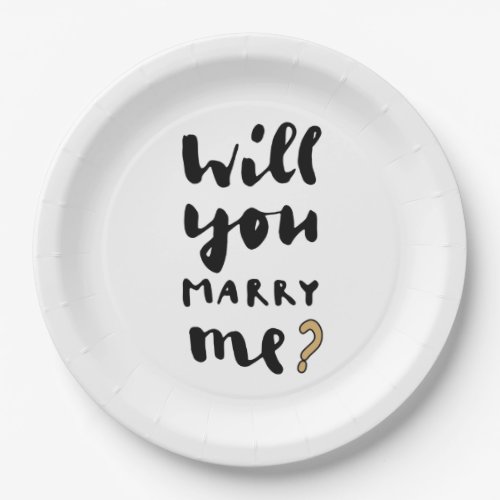 Will you marry me paper plates