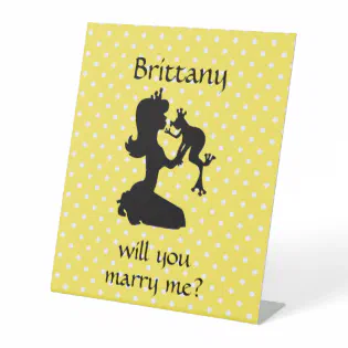 Will You Marry Me Pedestal Sign