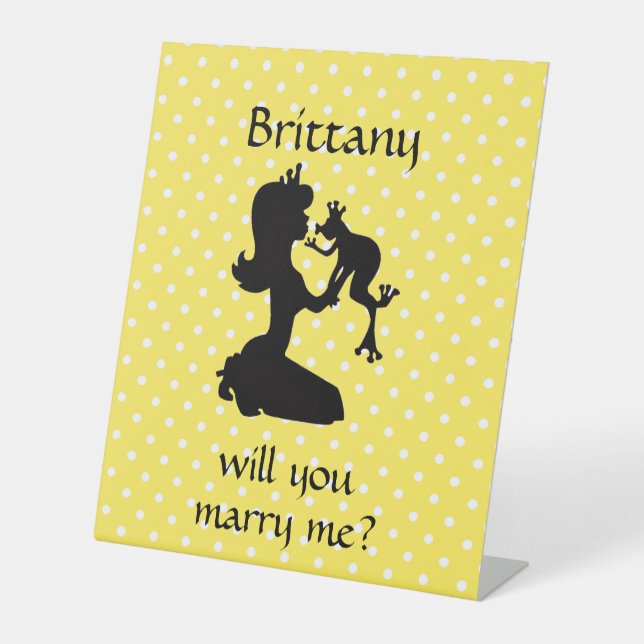 Will You Marry Me Pedestal Sign (Front)