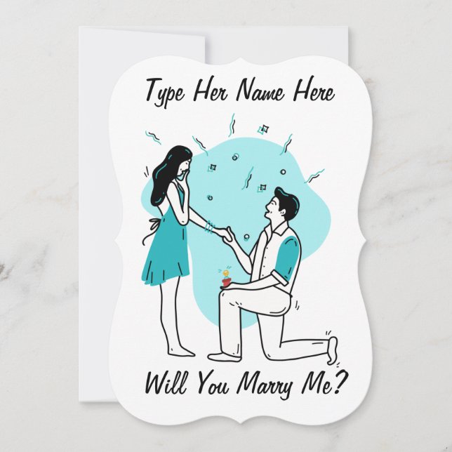 Will You Marry Me Personalize Your Own Card (Front)