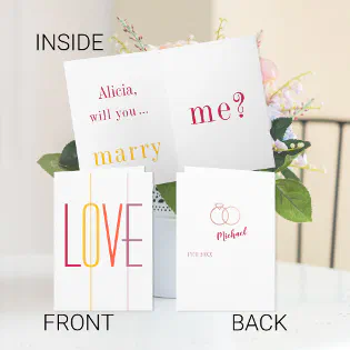 Will you marry me personalized modern proposal card