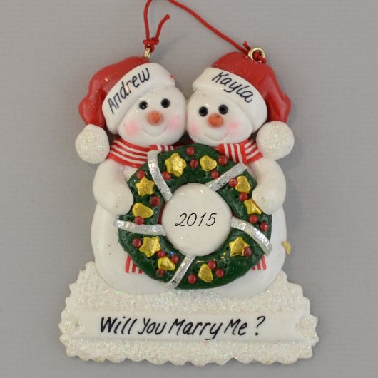 Will You Marry Me? Personalized Ornament (Front)