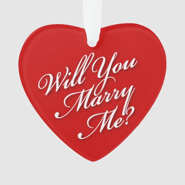 Will you marry me? Personalized Ornament (Front)