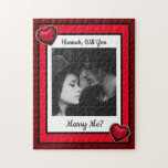 Will You Marry Me? Personalized Romantic Proposal  Jigsaw Puzzle at Zazzle