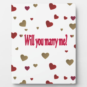 Will you marry me? plaque