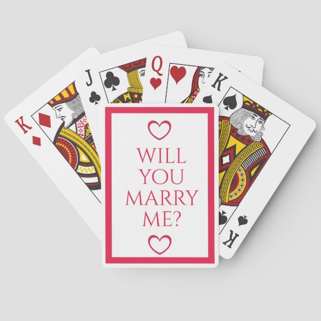 will you marry me playing cards by dalDesignNZ (Back)