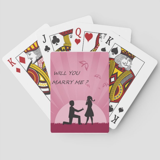 WILL YOU MARRY ME? POKER CARDS (Back)