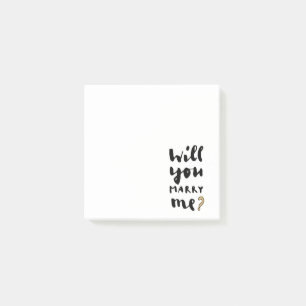 Will you marry me post-it notes