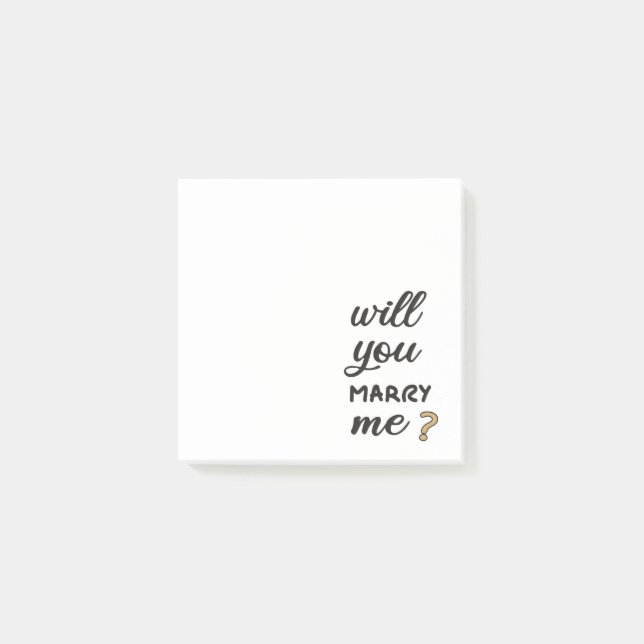 Will you marry me? post-it notes (Front)