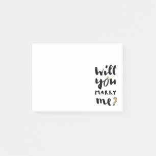 Will you marry me post-it notes