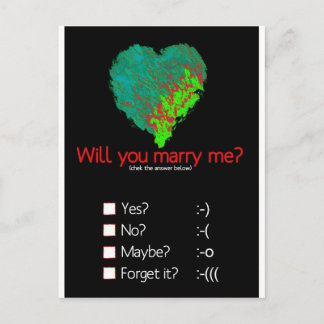 Will you marry me? postcard