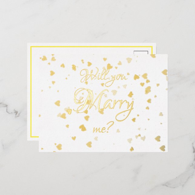 Will you marry me postcard Invitation (Front/Back)