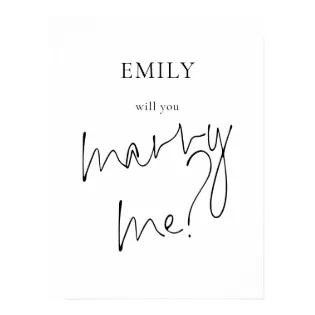 Will You Marry Me Printable Proposal Sign