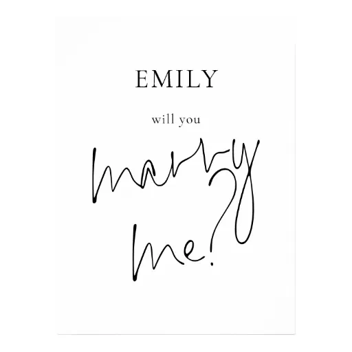 Will You Marry Me Printable Proposal Sign