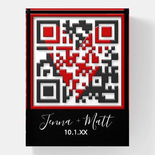 Will You Marry Me Proposal 3D_Effect QR Code Paperweight