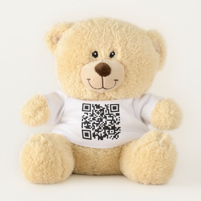 Will You Marry Me Proposal 3D-Effect QR Code Teddy Bear (Front)