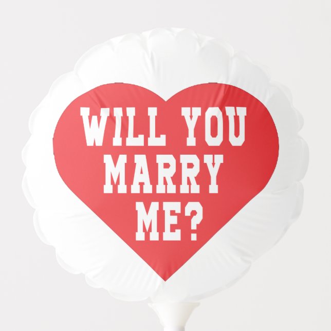 Will you marry me proposal balloon (Front)