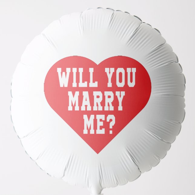 Will you marry me proposal balloon (Front)