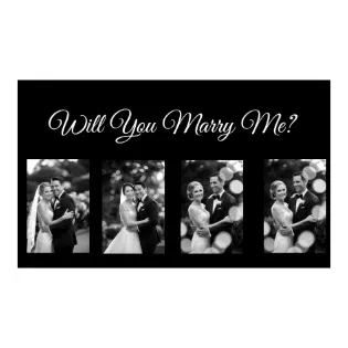 Will You Marry Me Proposal Banner with 4 Photos Poster