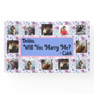 Will You Marry Me Proposal Banner with Photos