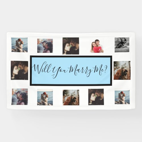 Will You Marry Me Proposal Banner with Photos