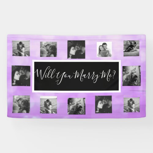 Will You Marry Me Proposal Banner with Photos