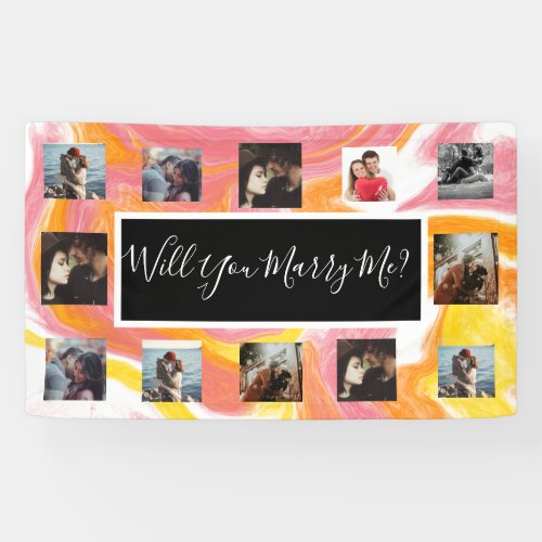 Will You Marry Me Proposal Banner with Photos