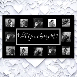 Will You Marry Me Proposal Banner with Photos