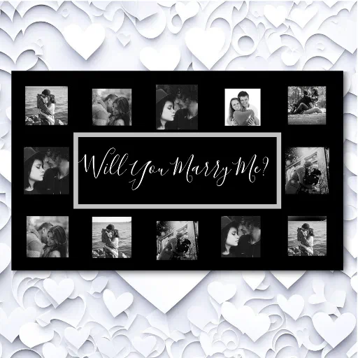 Will You Marry Me Proposal Banner with Photos