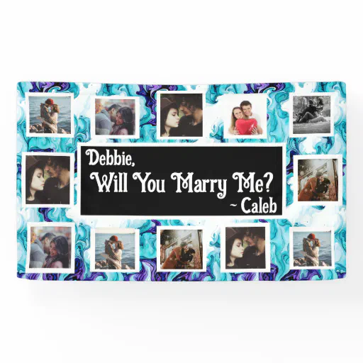 Will You Marry Me Proposal Banner with Photos